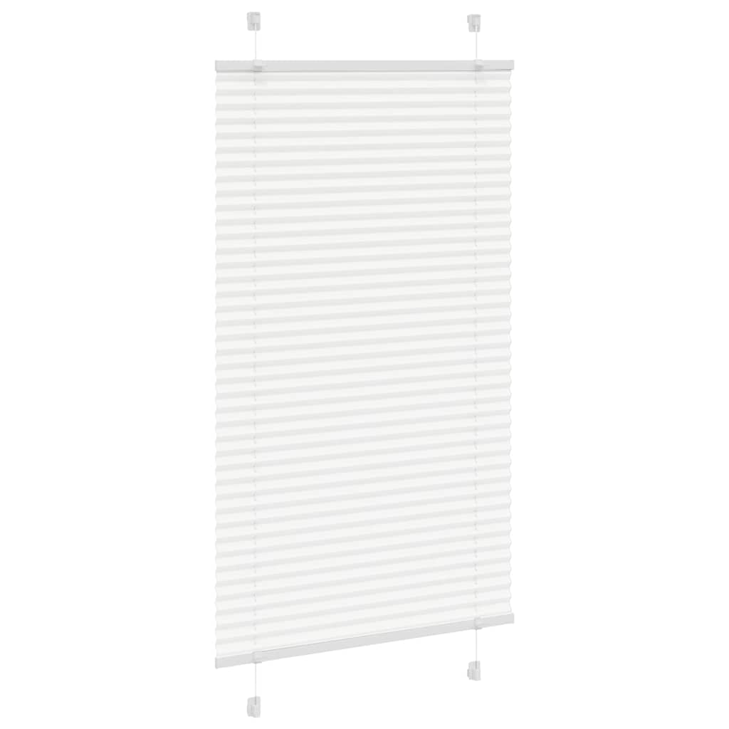 Branco plissada cega 80x150 cm largura tecido 79,4 cm poliéster