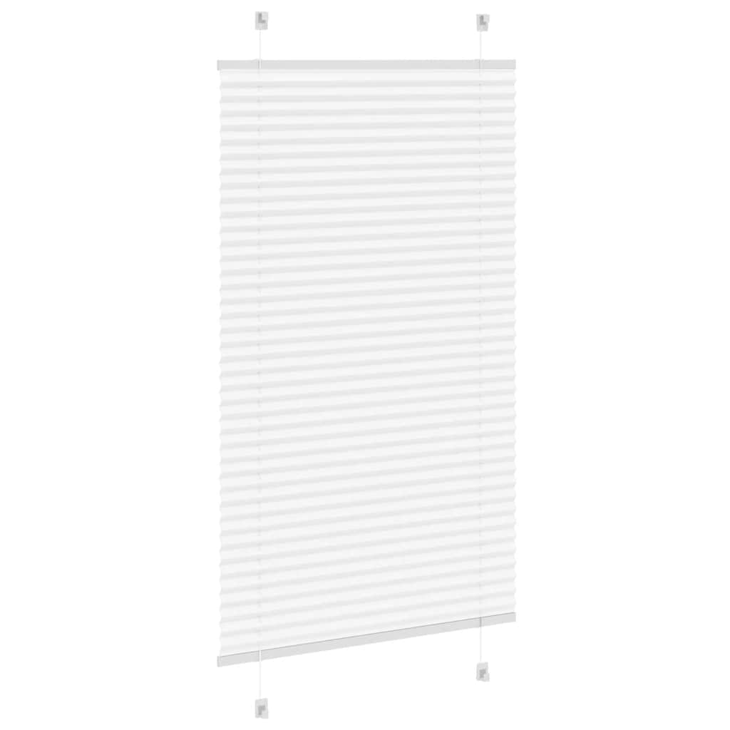 Branco plissada cega 80x150 cm largura tecido 79,4 cm poliéster