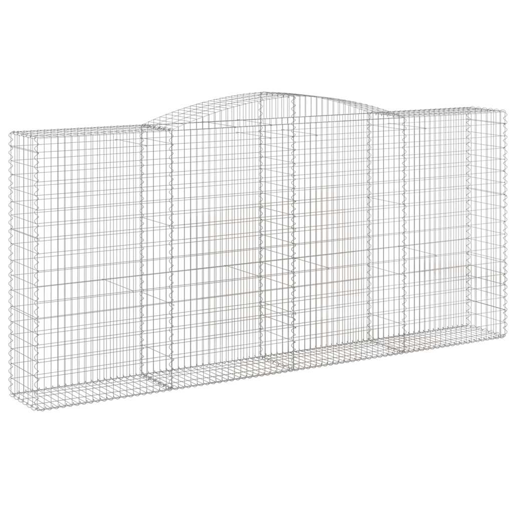 Cestos gabião arqueados 10 pcs 400x50x180/200 ferro galvanizado