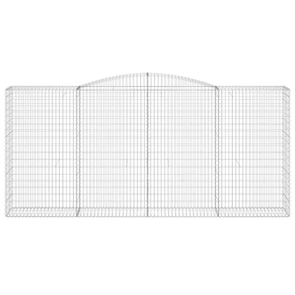 Cestos gabião arqueados 10 pcs 400x50x180/200 ferro galvanizado