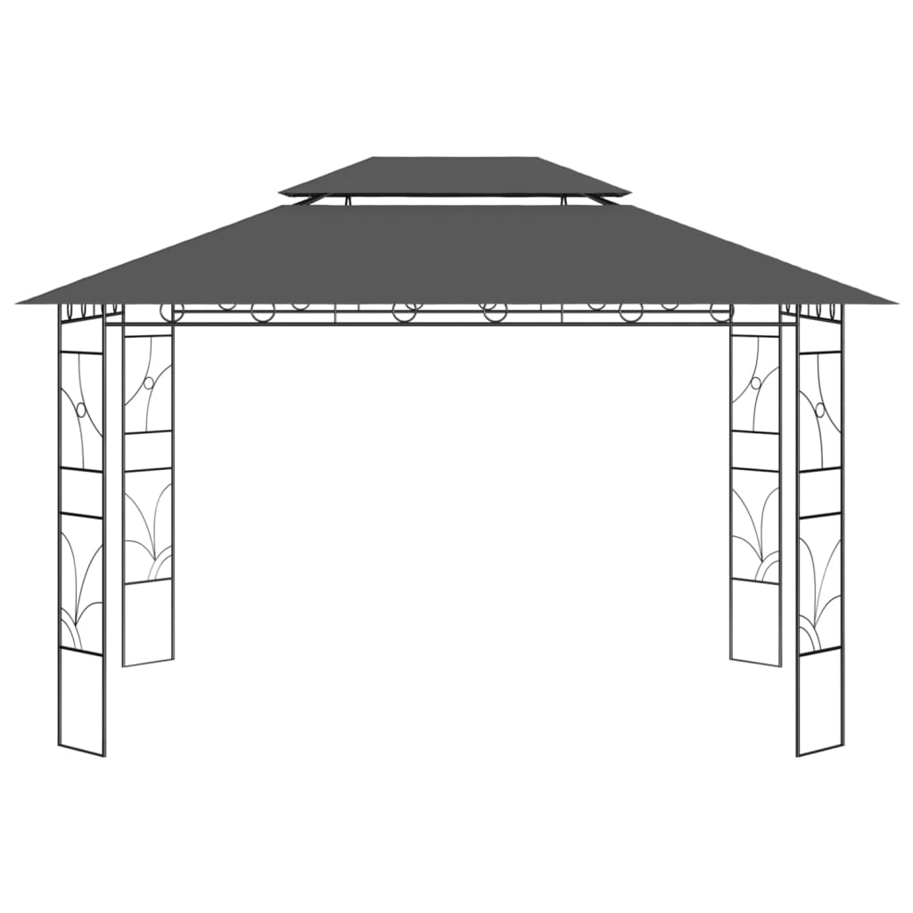 Gazebo 4x3x2,7 m 160 g/m² antracite