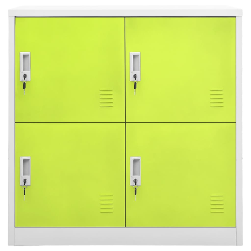 Cacifo 90x45x92,5 cm aço cinzento-claro e verde