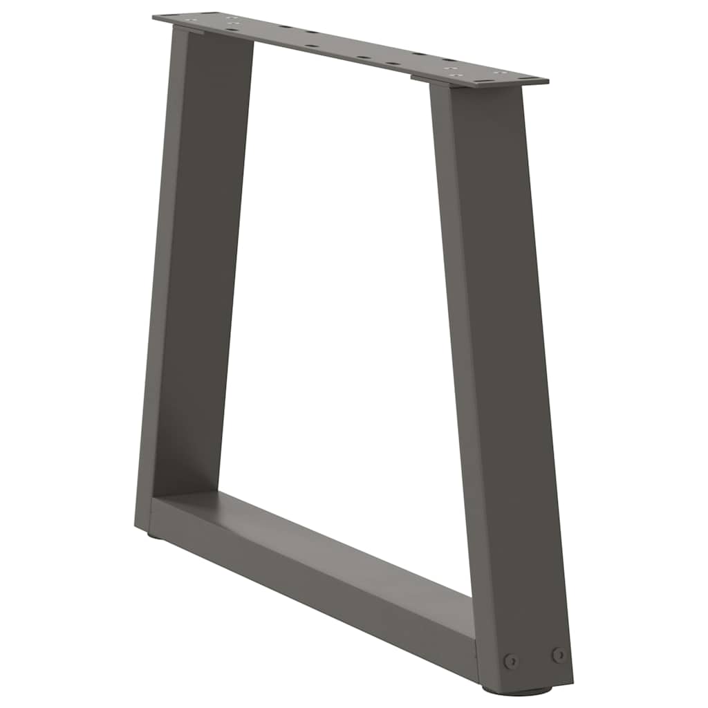 Pés para mesa de centro em forma de v, 2 peças, antracite, 60x (42-43,3) cm, aço