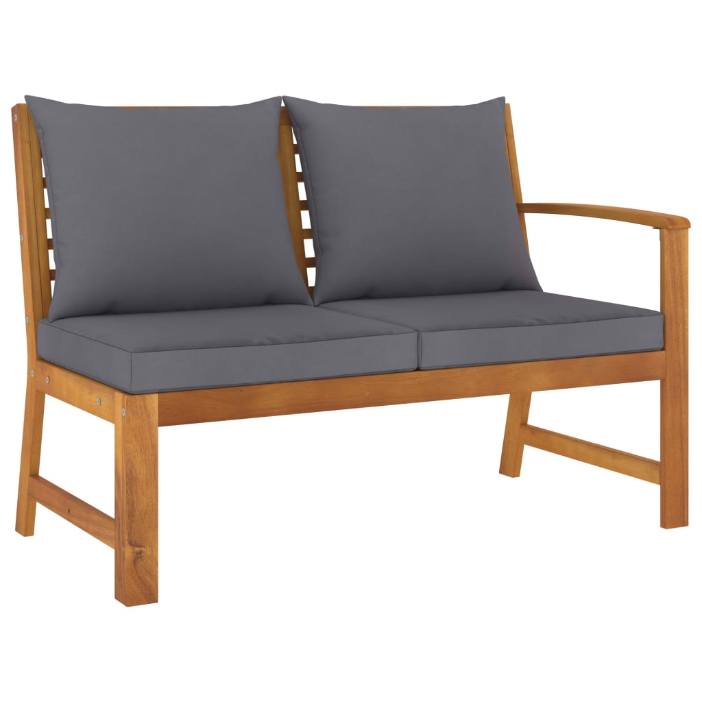 9 Pcs conjunto lounge de jardim c/ almofadões acácia maciça