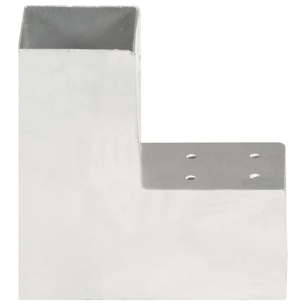 Bases para poste em forma de l 4 pcs 81x81 mm metal galvanizado
