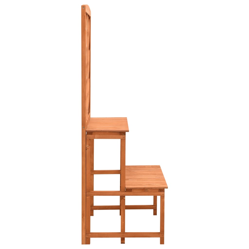 Suporte de plantas c/ treliça 70x42x120 cm abeto maciço laranja