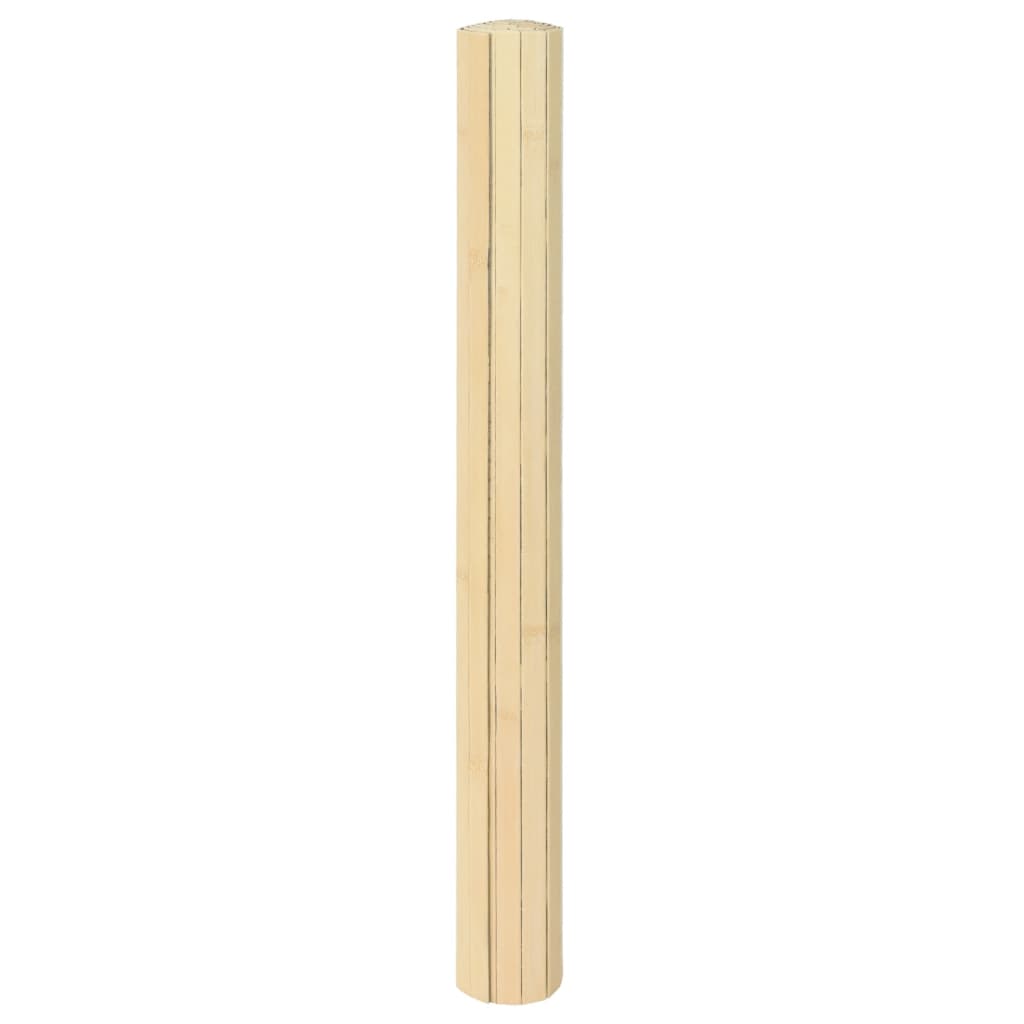 Tapete retangular 100x200 cm bambu cor natural clara