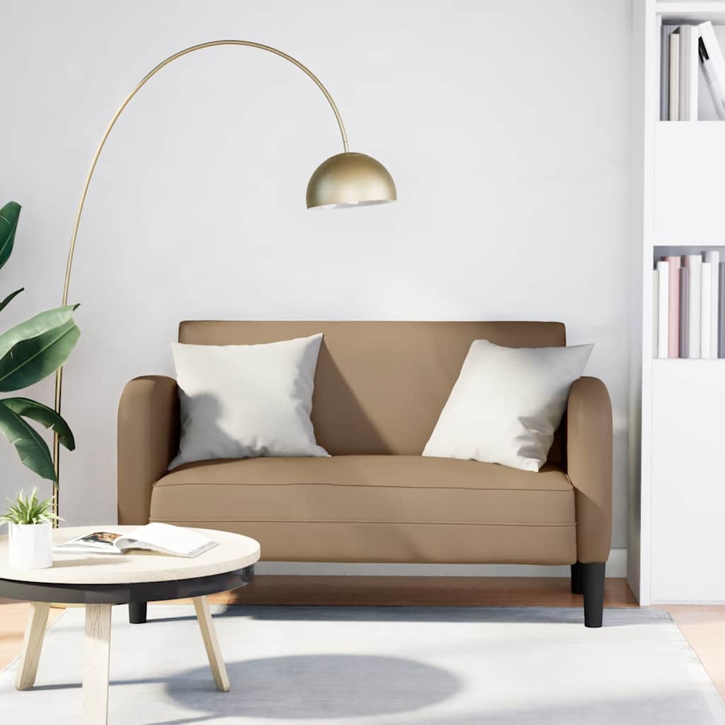Sofá-luvas 110 cm couro artificial cappuccino