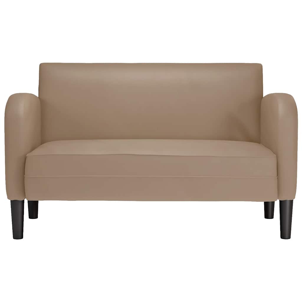 Sofá-luvas 110 cm couro artificial cappuccino
