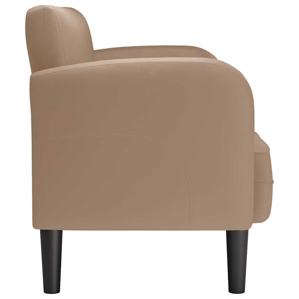 Sofá-luvas 110 cm couro artificial cappuccino