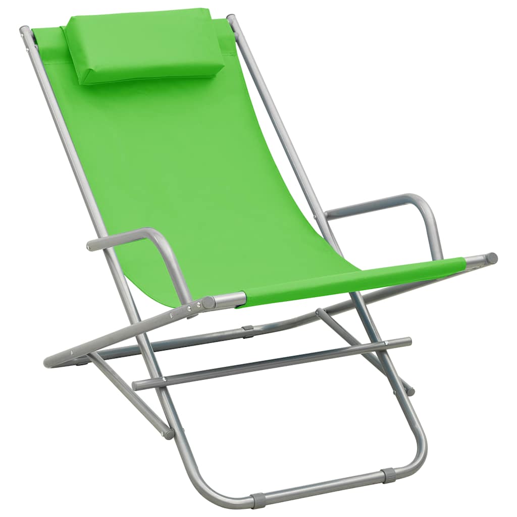 Cadeiras de baloiço 2 pcs aço verde