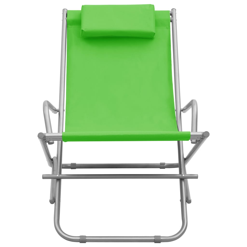 Cadeiras de baloiço 2 pcs aço verde