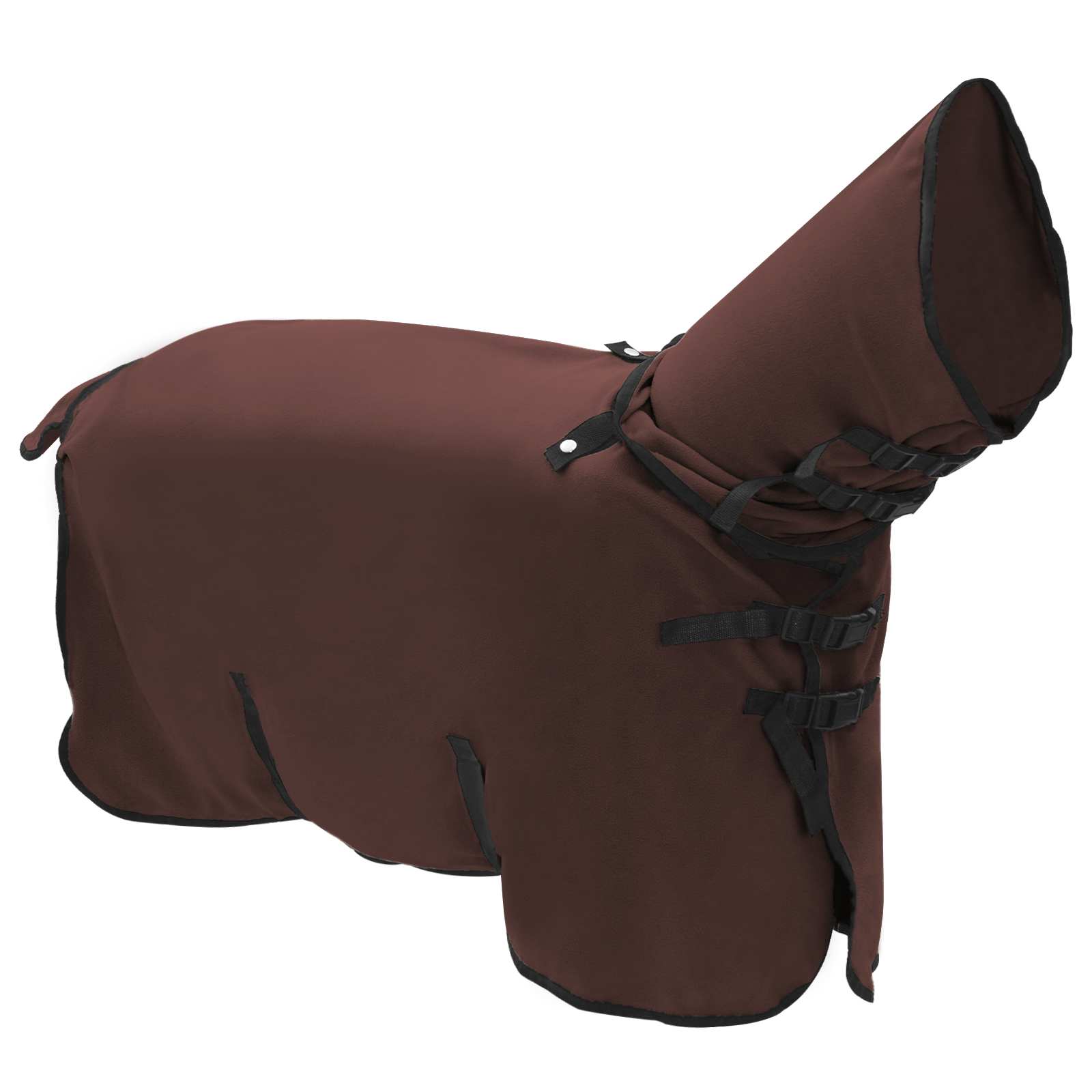 Cobertor de cavalo marrom escuro completo 115 cm poliéster