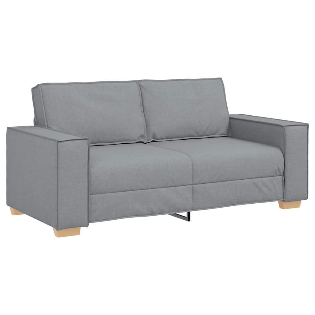Sofá de 2 lugares cinza claro 180x78x84 cm tecido