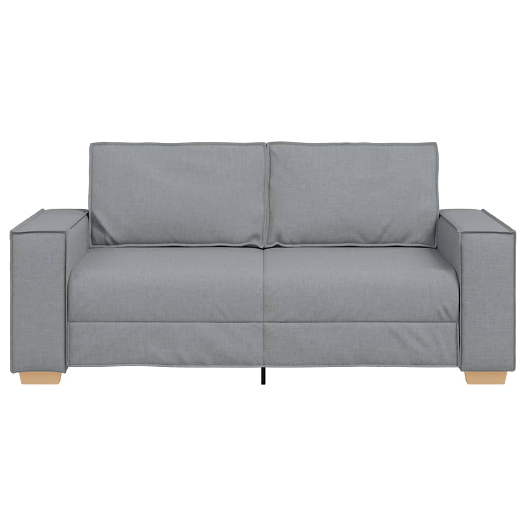 Sofá de 2 lugares cinza claro 180x78x84 cm tecido