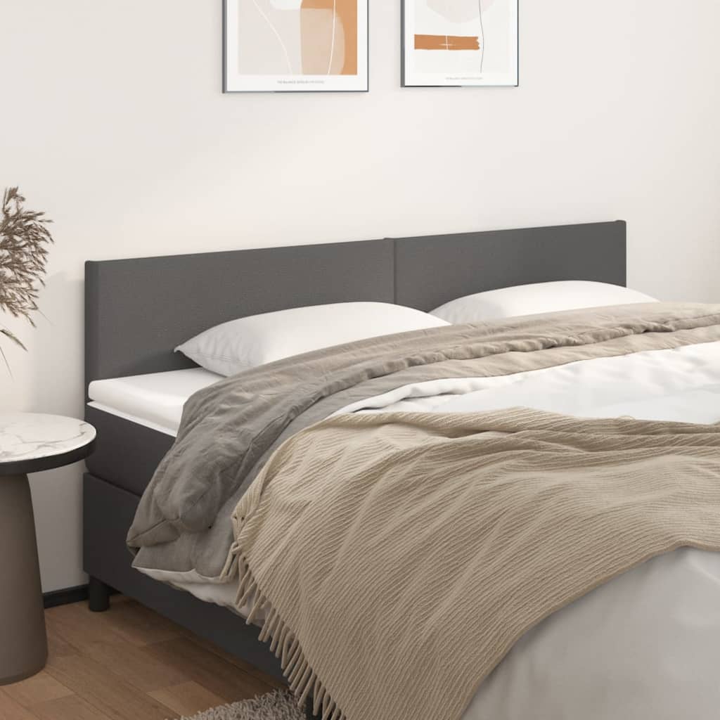Cabeceiras cinzento 160x5x78/88 cm couro artificial