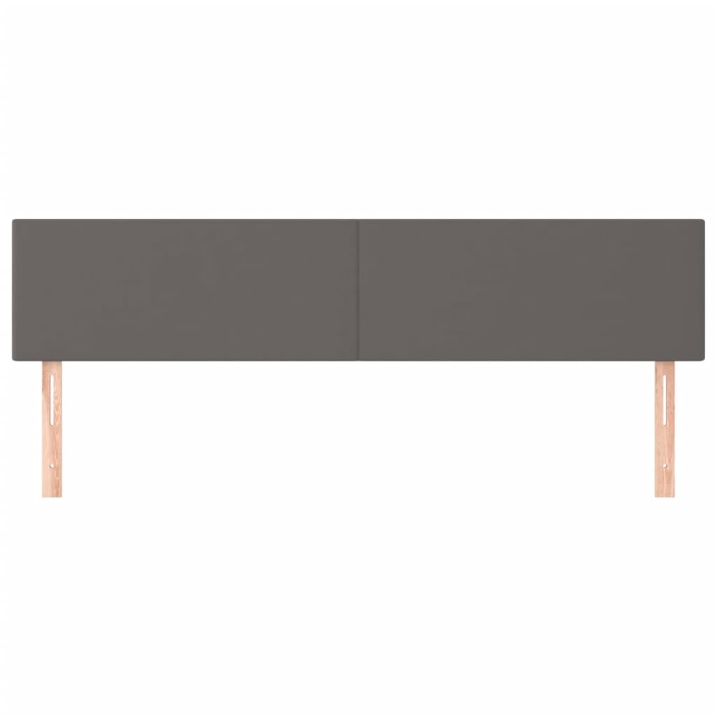 Cabeceiras cinzento 160x5x78/88 cm couro artificial