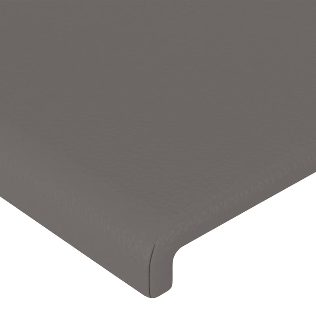 Cabeceiras cinzento 160x5x78/88 cm couro artificial