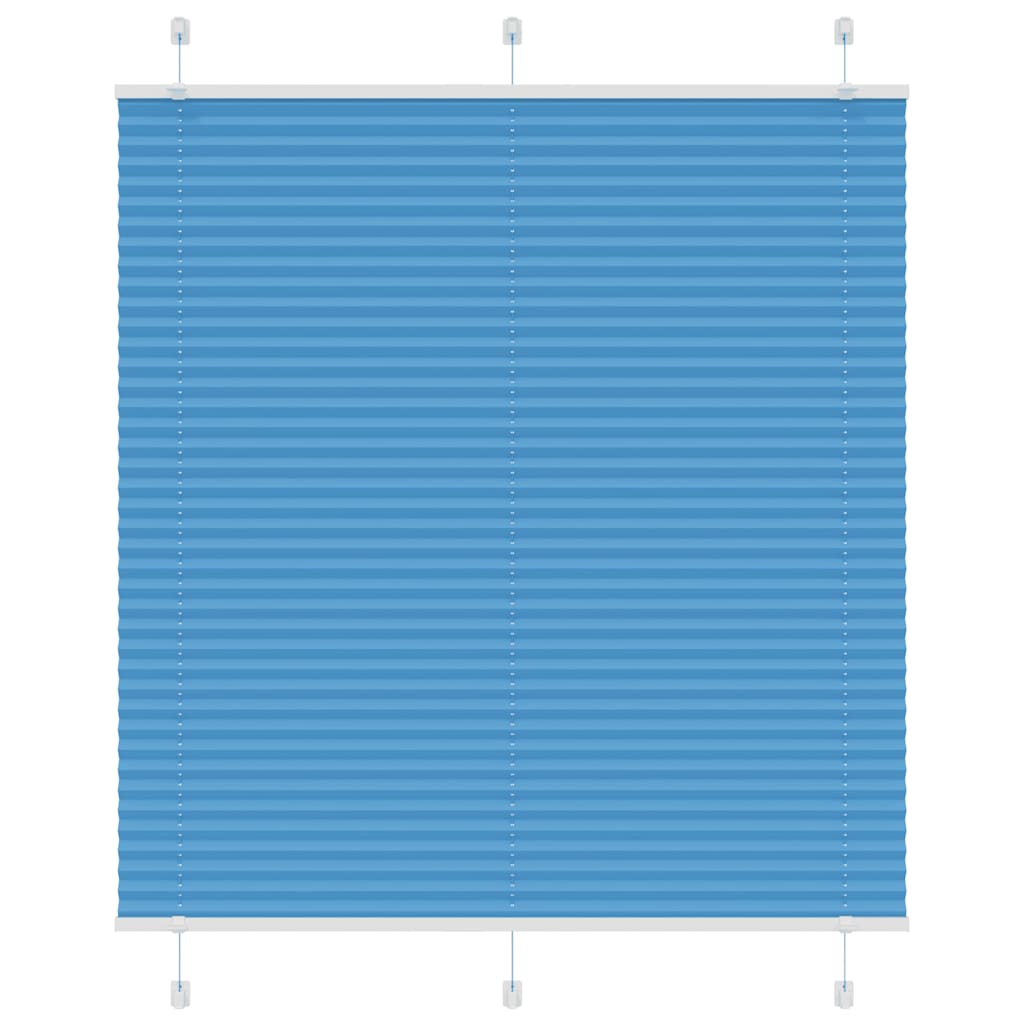 Plissado cego azul 120x100 cm largura tecido 119,4 cm poliéster