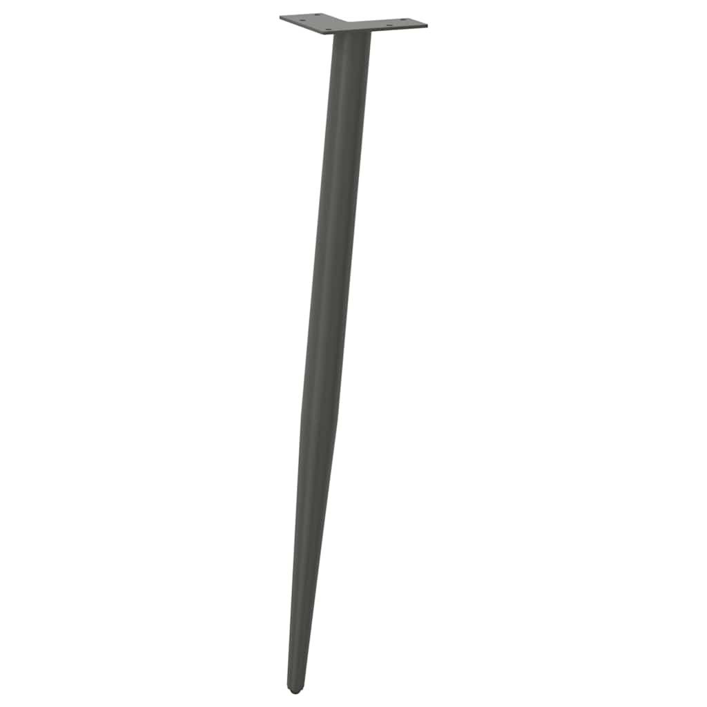 Pés de mesa de console formato cônico 4 peças antracite 72-73 cm aço