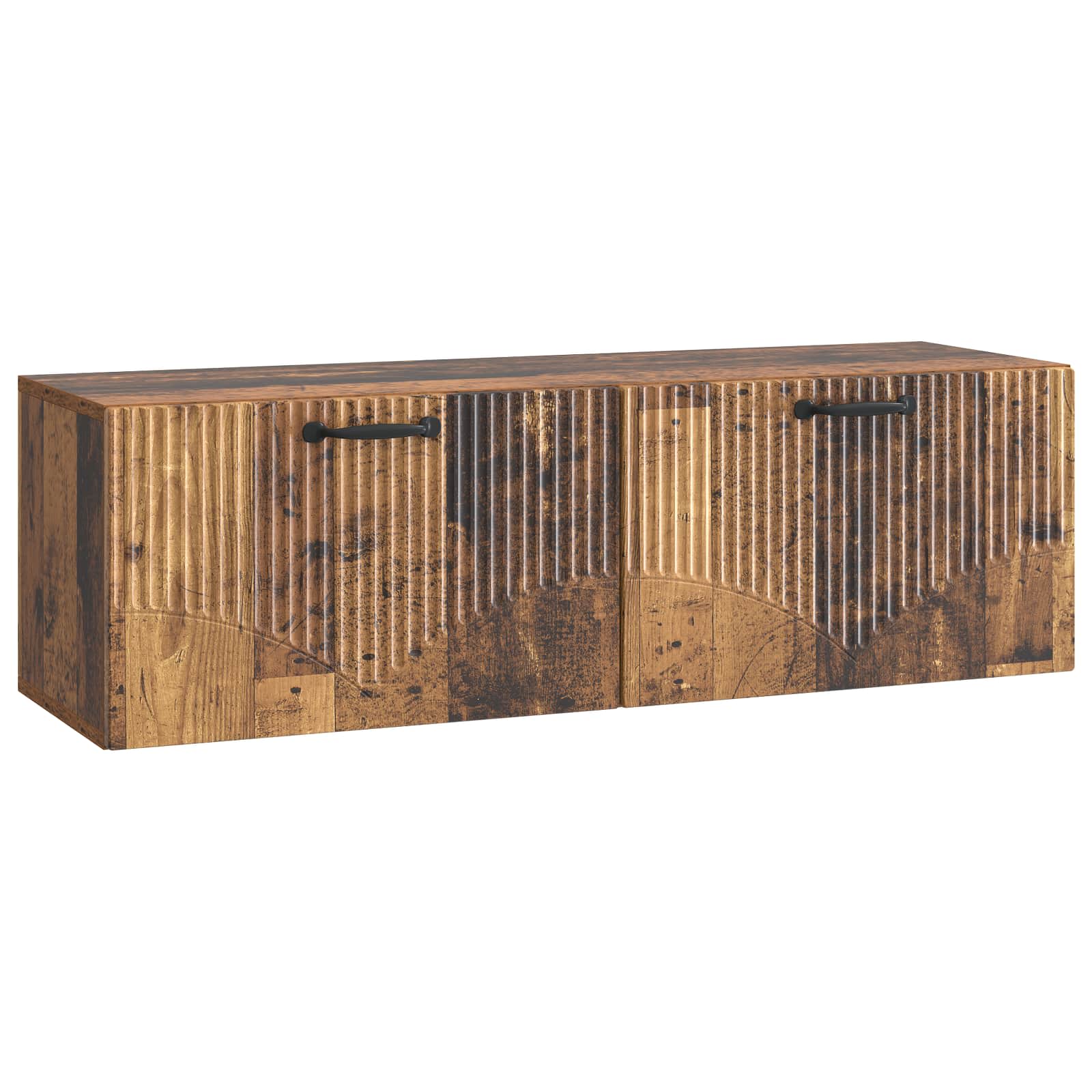 Gabinete de TV de parede madeira antiga 98 x 31 x 30 cm