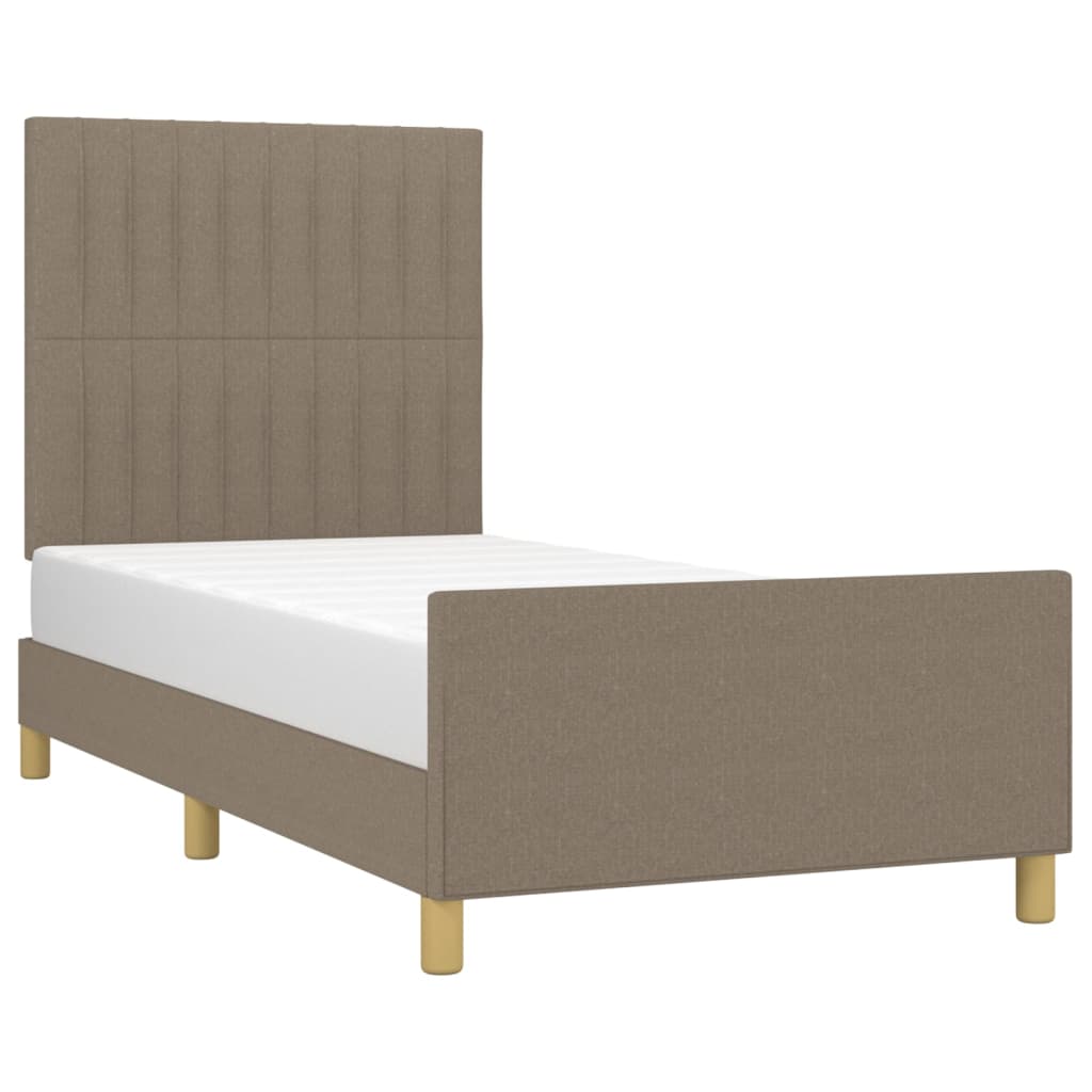 Estrutura de cama sem colchão 80x200 cm tecido cinzento
