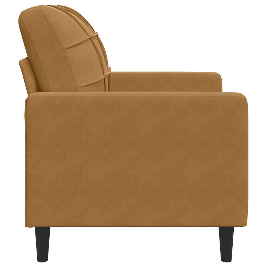 Poltrona 60 cm veludo castanho