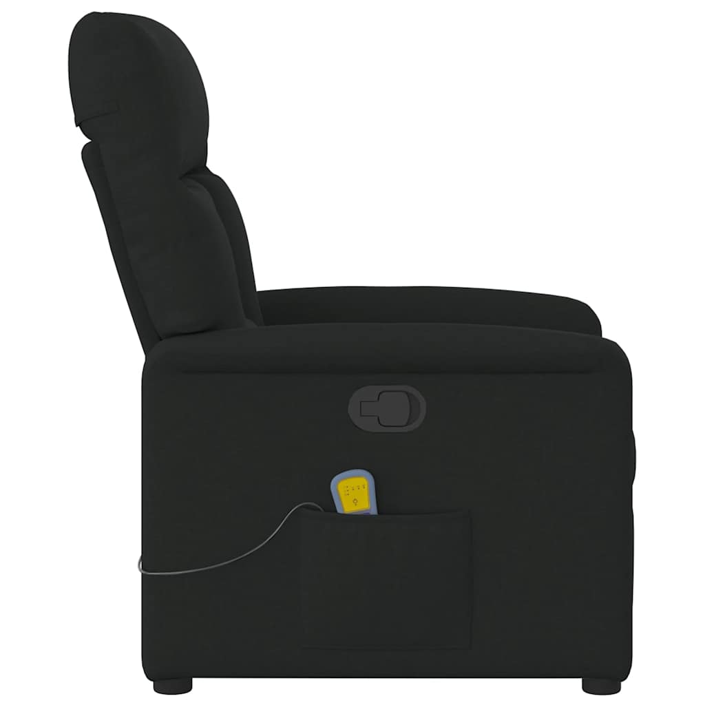 Poltrona de massagens reclinável tecido preto