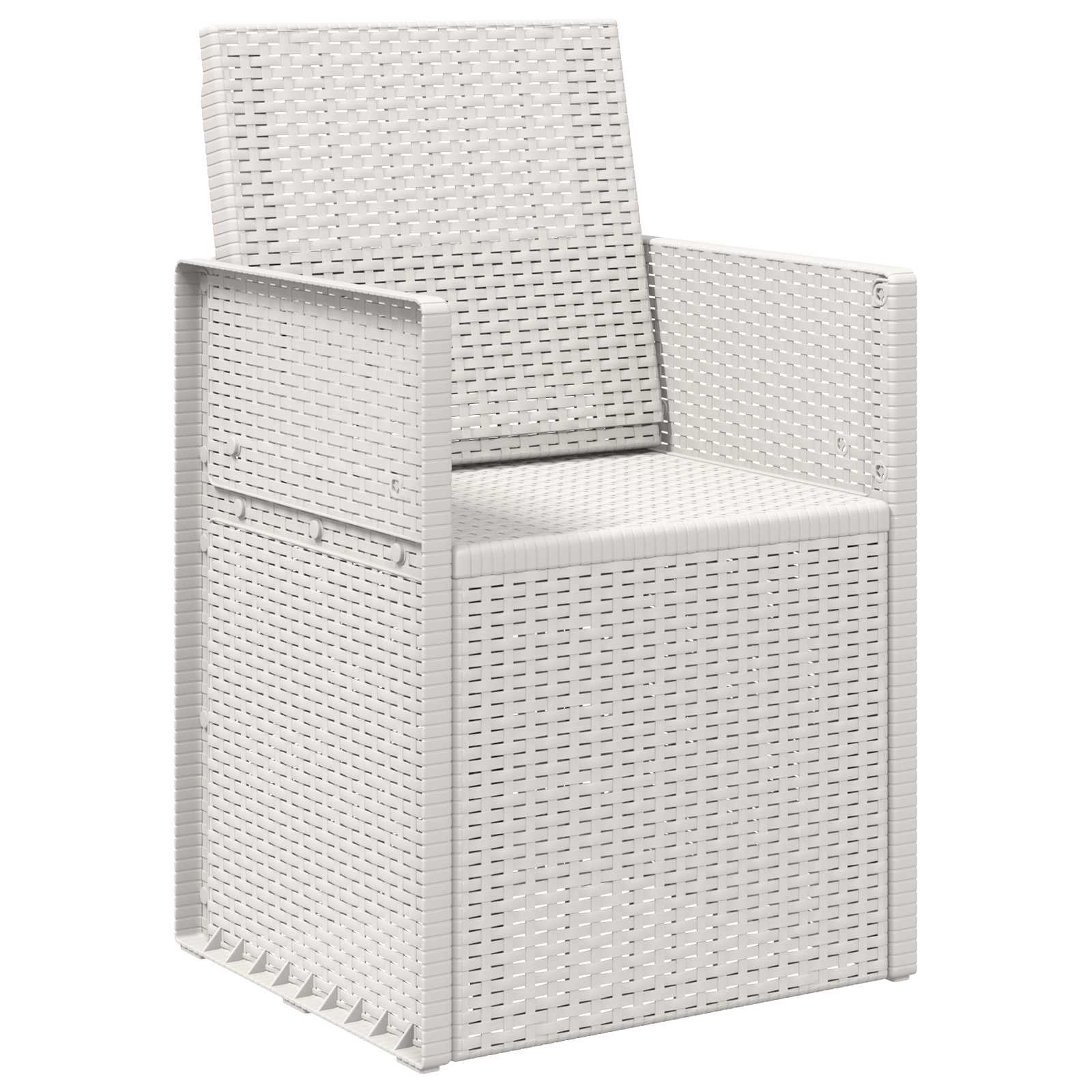 Cadeiras de jantar para jardim 2 unid. branco PP