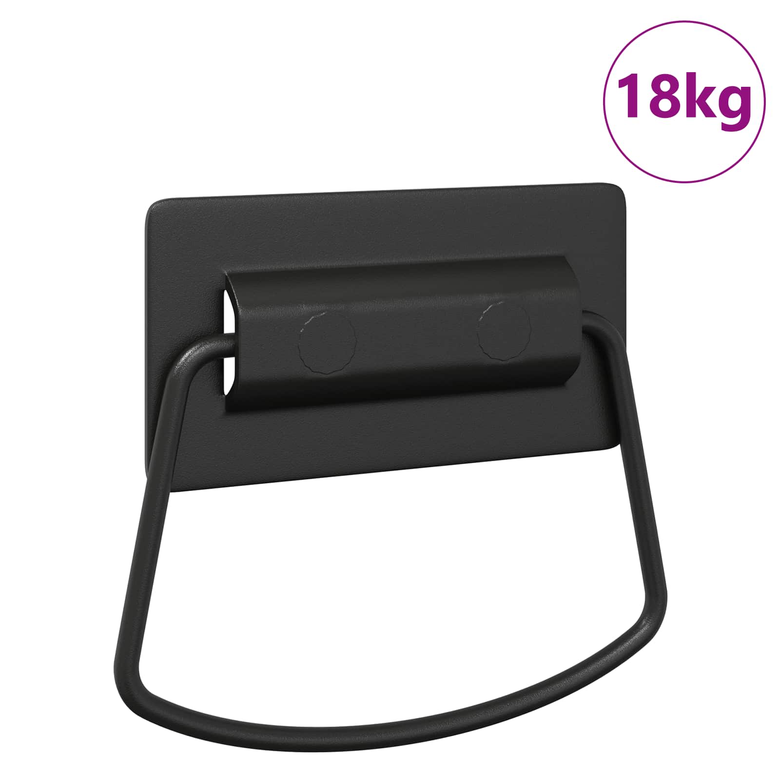 Maçanetas de armário preto 85 x 45 mm metal