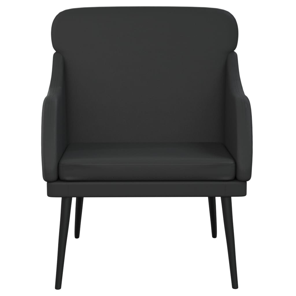 Cadeira com apoio de braços 63x76x80 cm couro artificial preto