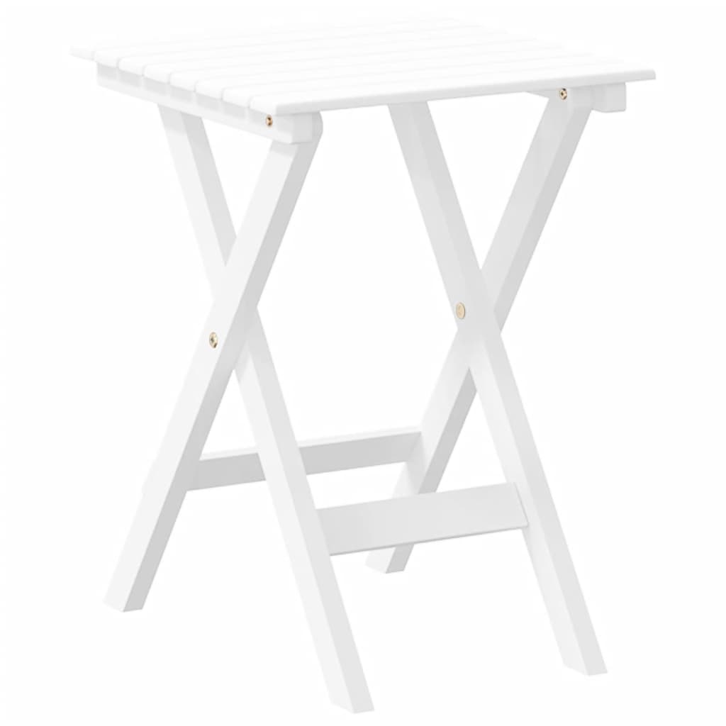 Cadeira de baloiço com mesa dobrável álamo maciço branco