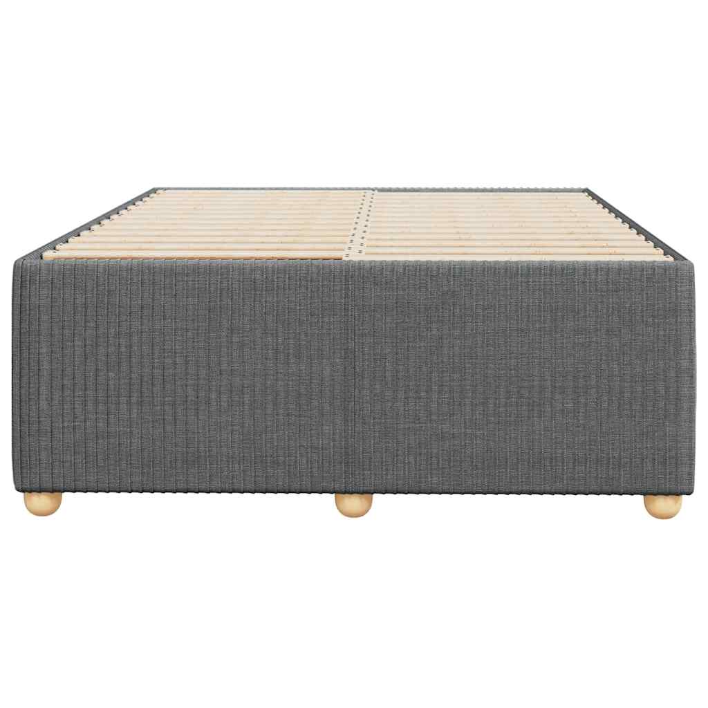 Estrutura de cama sem colchão 120x200 cm tecido cinzento-escuro