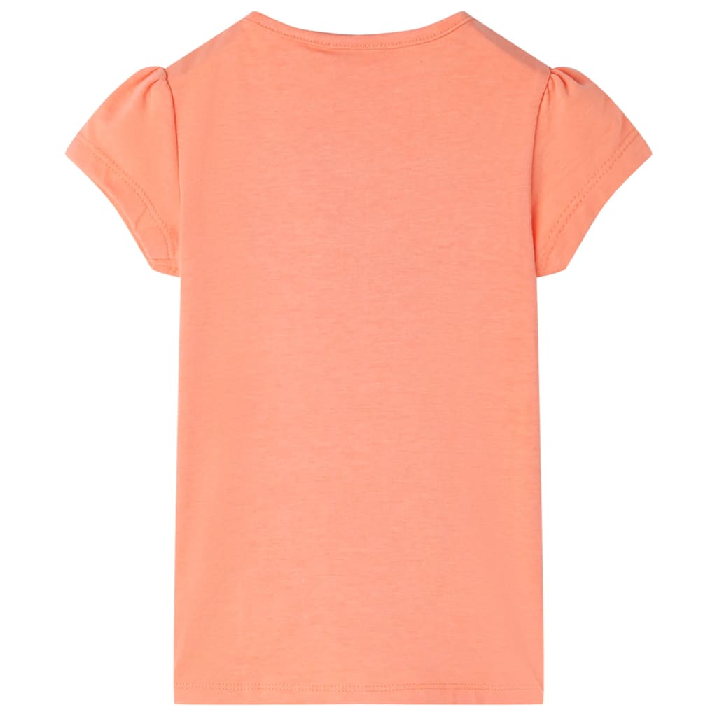 T-shirt para criança laranja-néon 104