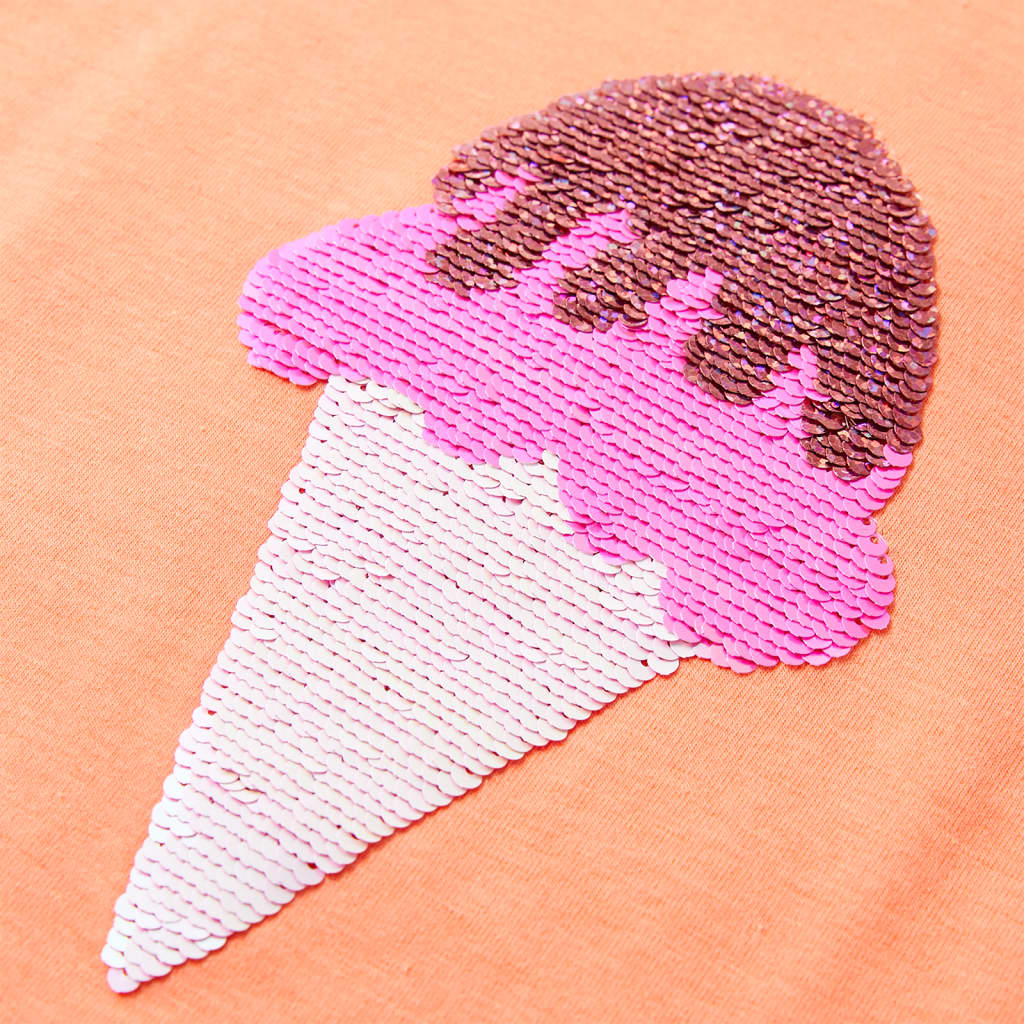 T-shirt para criança laranja-néon 104