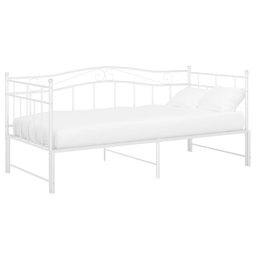 Estrutura sofá-cama de puxar 90x200 cm metal branco