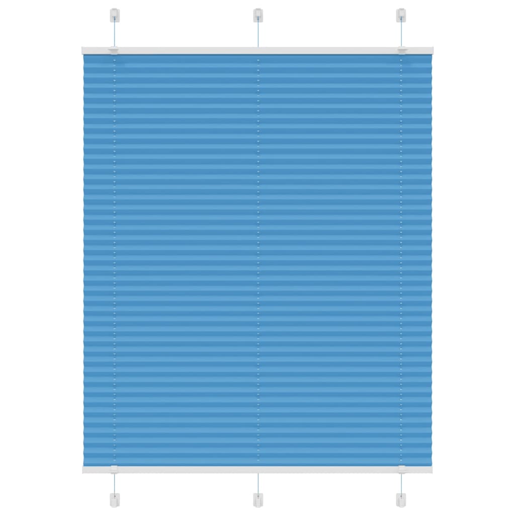 Azul plissada cega 110x150 cm largura tecido 109,4cm poliéster