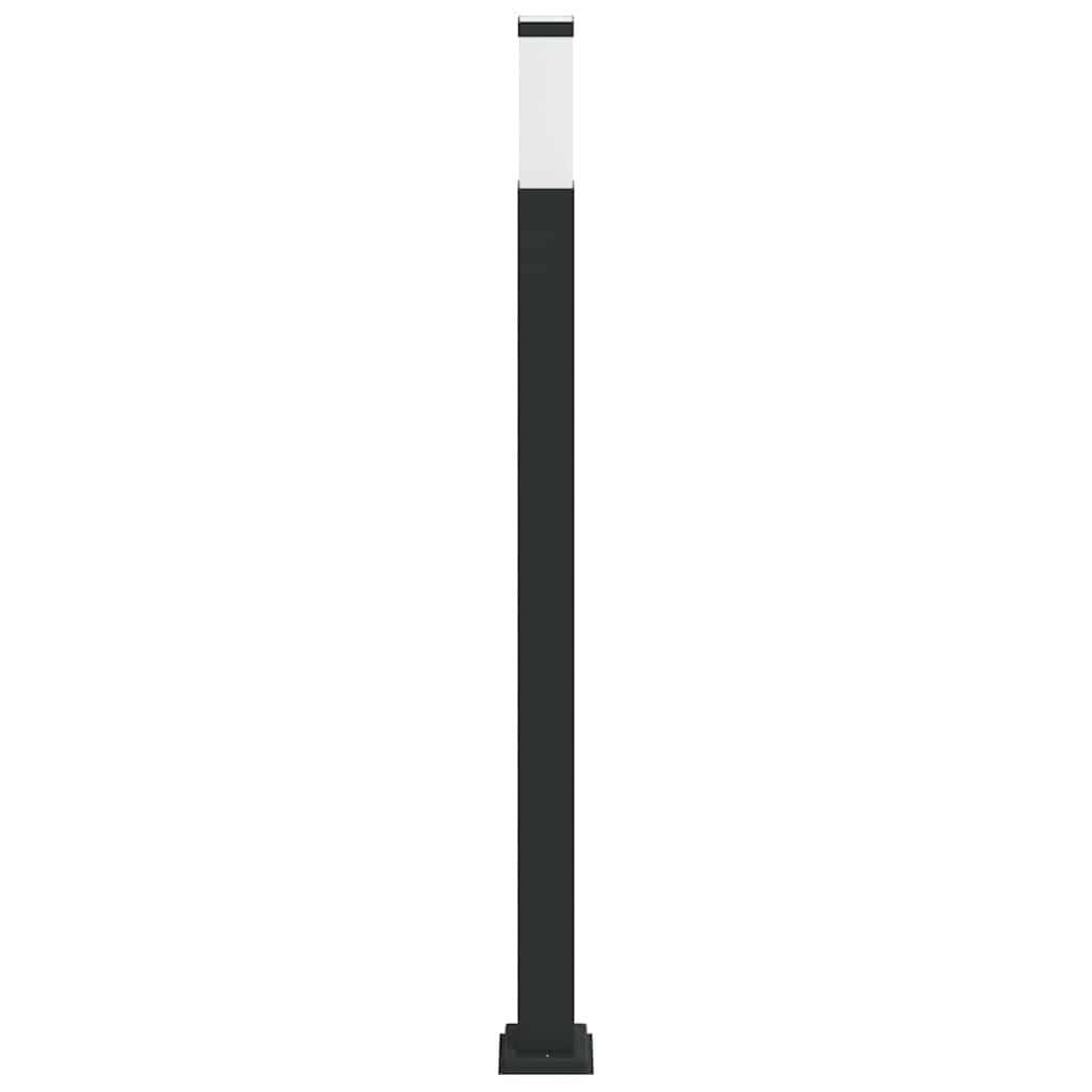 Luminária de poste 110 cm preta IP44
