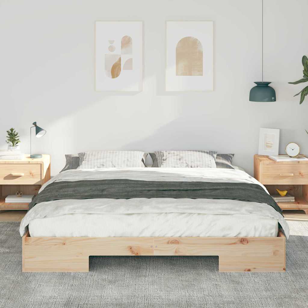 Estrutura da cama castanho 200 x 200 cm