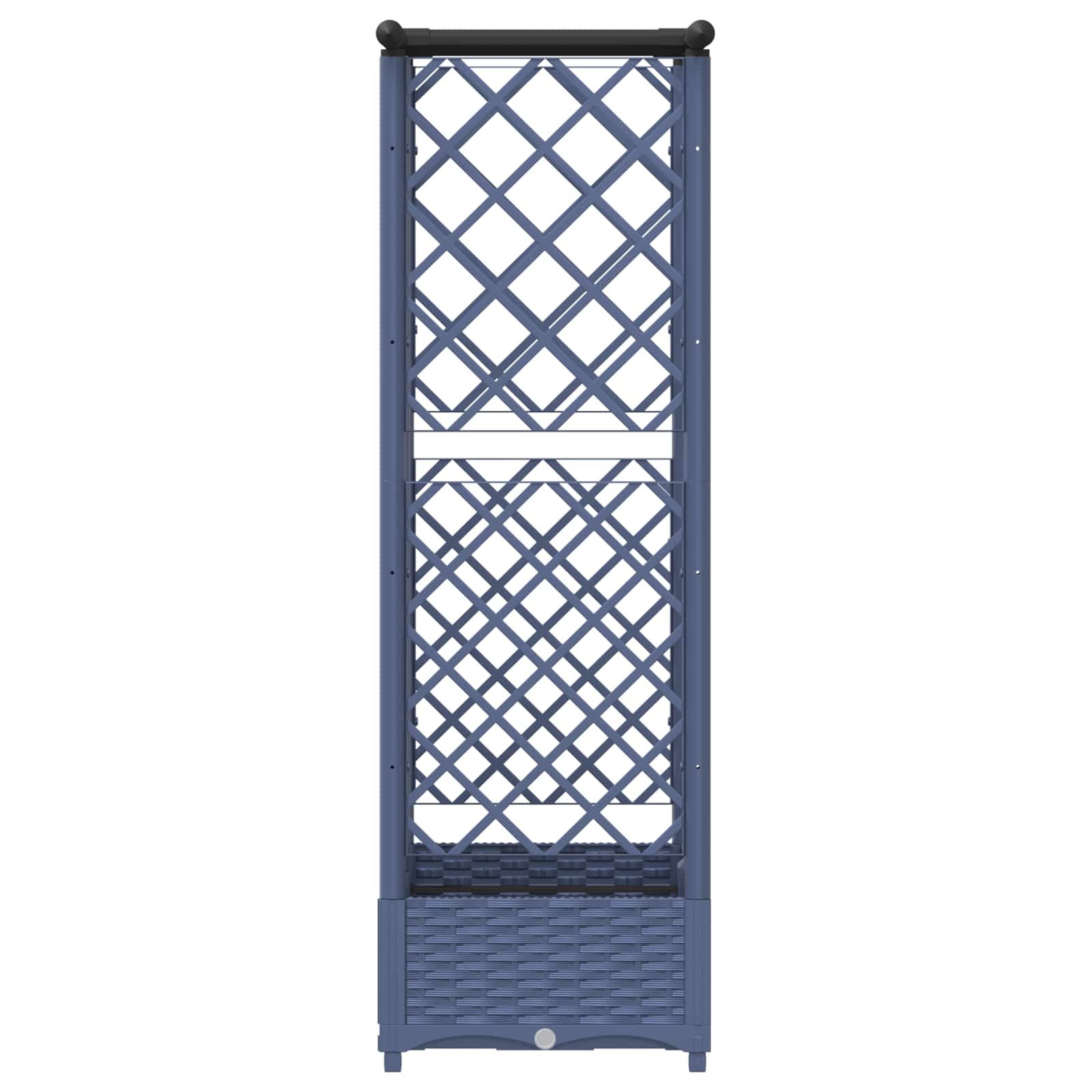 Cama elevada com treliça e telhado cinzento 124 x 40 x 121 cm