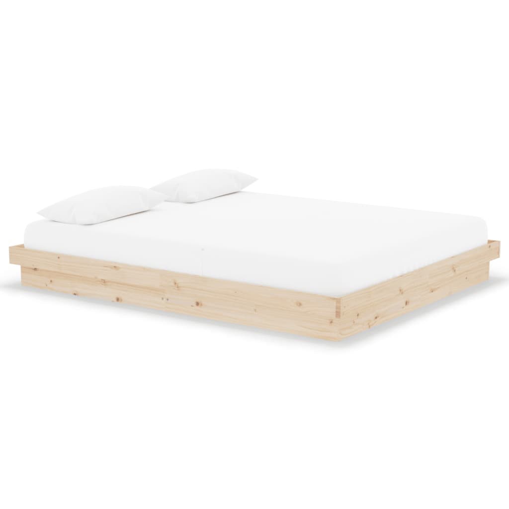 Estrutura de cama sem colchão 160x200 cm madeira maciça