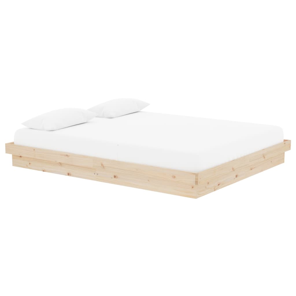 Estrutura de cama sem colchão 160x200 cm madeira maciça
