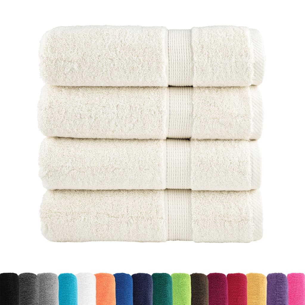 Toalhas de banho premium solund 4 pcs 100x150 cm 600 gsm verde