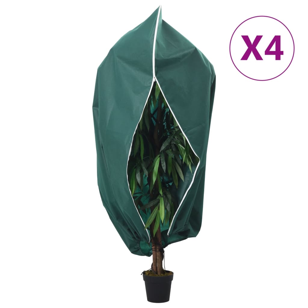 Coberturas para plantas com fecho 4 pcs 70 g/m² 3,93x3 m