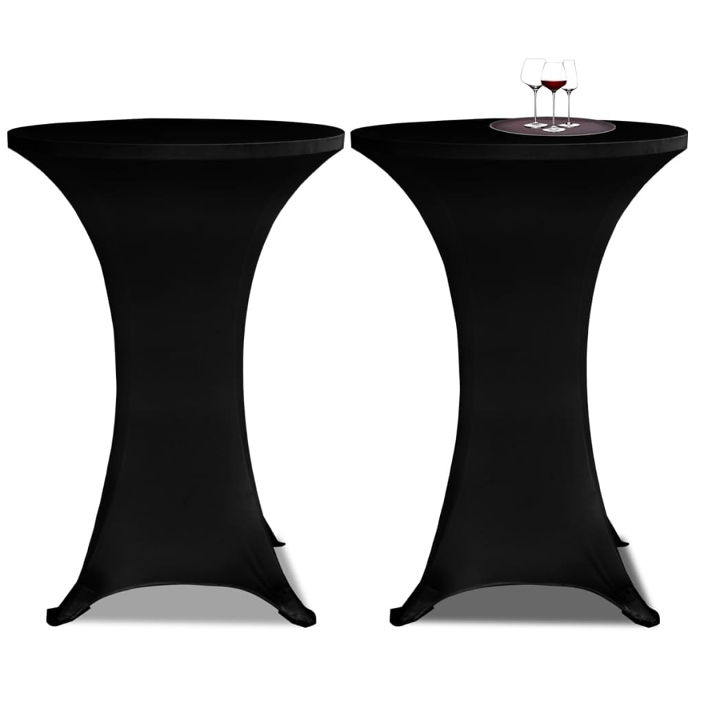 Capa para mesa de pé elástica ø70 cm 4 pcs preto