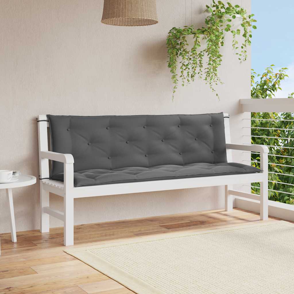 Almofadão banco jardim 150x(50+50)x7cm tecido oxford antracite