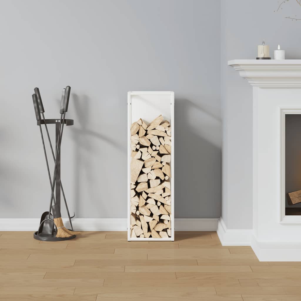 Suporte para lenha 25x25x80 cm aço laminado a frio branco