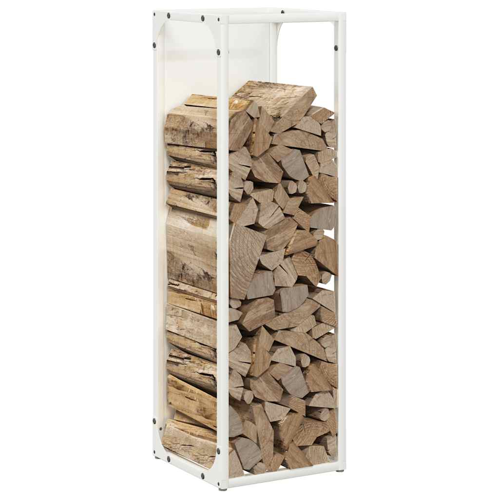 Suporte para lenha 25x25x80 cm aço laminado a frio branco