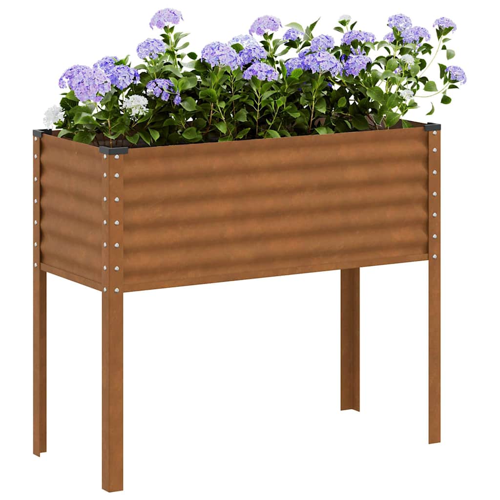 Vaso de jardim 100x45x90 cm aço resistente às intempéries