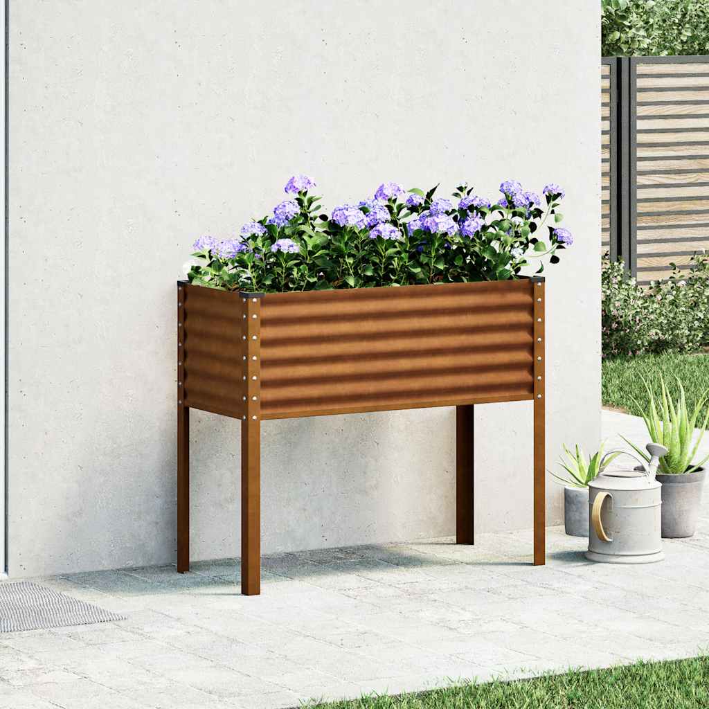 Vaso de jardim 100x45x90 cm aço resistente às intempéries
